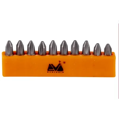Set biti Varf Surubelnita Cr-V Philips 10 buc PH3, 25 mm Evotools 605117