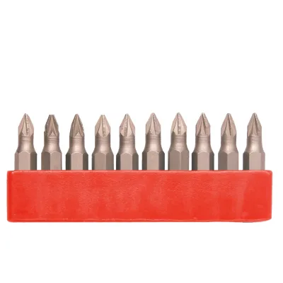 Set biti Varf Surubelnita Cr-V Pozidrive 10 buc PZ3, 50 mm Evotools 605127