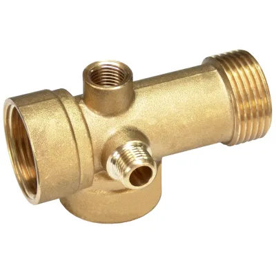 Racord Din Alama Cu 5 Cai Pentru Hidrofor 1 inch, 105 mm, 2 buc Evotools 680822
