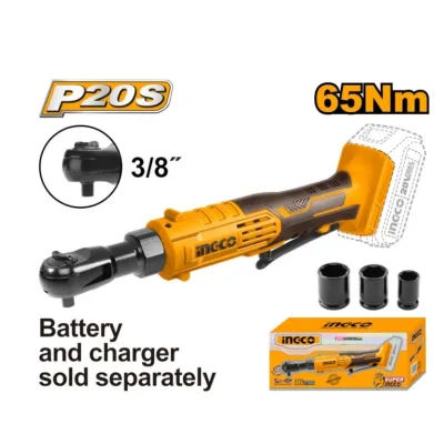 Surubelnita Antrenor cu Clichet si impact 3/8 20V 65Nm fara acumulator Ingco CDRLI2060151