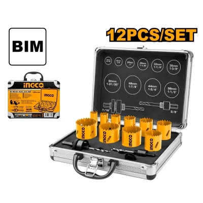 Set trusa Carote de metal 12 Buc 20-50mm, Ingco AKH0121