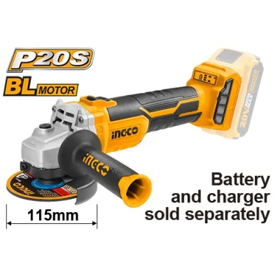 Flex Polizor Unghiular 20V 115mm, 9000rpm, brushless fara acumulator Ingco CAGLI1152