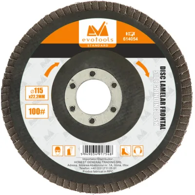 Disc Lamelar Frontal 125 mm, 80 granulatie Evotools 614056
