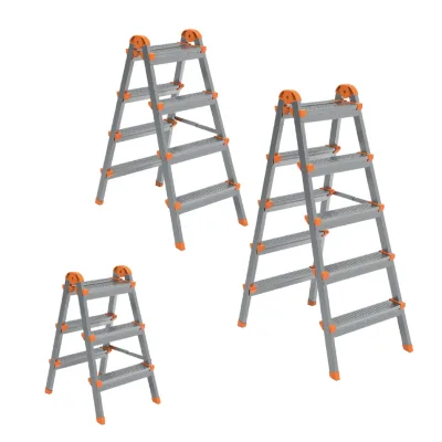 Scara dubla din otel 6+6 trepte, 130cm inaltime, 120kg, 7.9kg , Perilla 12504