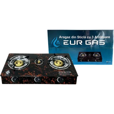 Aragaz Exterior EurGas Sticla 3 Q 2.6 kW B4015