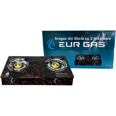 Aragaz Exterior EurGas Sticla 2 Q 2.6 kW INGCO B4014