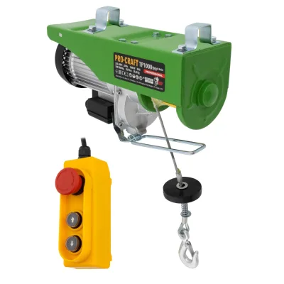 Troliu electric electropalan 500/1000kg, 1600w, 20m, 32kg, macara electrica PROCRAFT TP1000