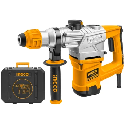 Ciocan rotopercutor 1250W, 5J, 850rpm, 3800bpm, SDS Plus, cu 3 burghie si 2 dalți, INGCO RH12008