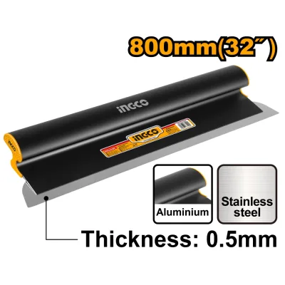 Gletiera rigips profesionala 80cm, lama otel inox, maner ergonomic, INGCO HSCL03201