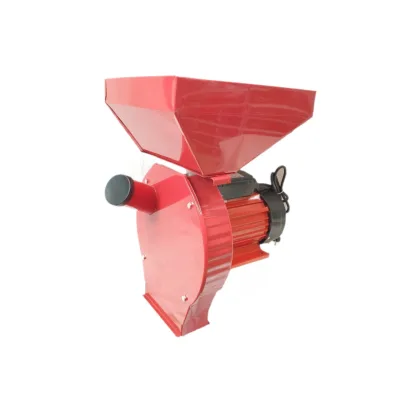 Moara Electrica 4500w Rosie pentru Uruiala CMP1335R, 4.5KW, 300kg/ora, Motor Electric 100% Cupru, 20 Ciocanele, 4 Site Interschimbabile, Cuva Metalica Extra Mare, Butuc Direct pe Ax, Protectie Suprasarcina
