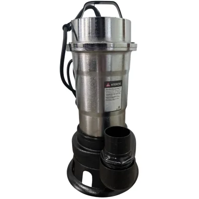 Pompa Apa Murdara Submersibila Inox Fara Plutitor GW GW7517, Putere 1100W (1.1KW), Cablu Alimentare 6.7m, Inaltime 41cm, Latime 20cm, Circumferinta 40.5cm, Carcasa Otel Inoxidabil, Pentru Evacuare Apa cu Impuritati