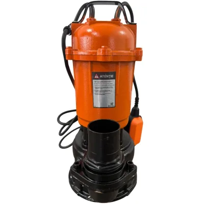 Pompa submersibila apa murdara din fonta GW GW7180, 1.1kW (1100W), cu plutitor automat, cablu 6.7m, pentru drenaj intensiv si evacuare apa cu impuritati