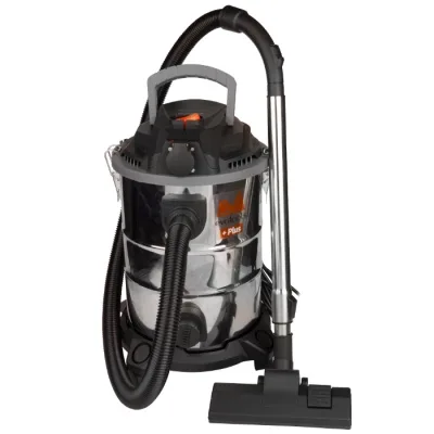 Aspirator umed-uscat VC 1400 EvoTools Plus 683785, 1400W, 25L, rezervor inox, debit 1.7 m3/min, priza scule 2000W, functie suflare si drenare, accesorii incluse