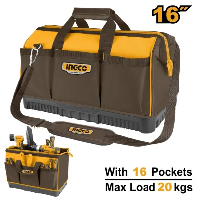 Geanta Transport Scule 16 inch 41x25x26cm Poliester 1680D Capacitate 20kg Baza Ranforsata Curea Umar HTBG08