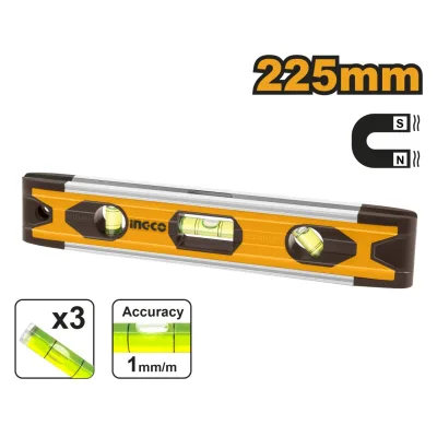 Boloboc 225mm HMSL01030 – boloboc aluminiu cu magnet si 3 fiole pentru masuratori precise
