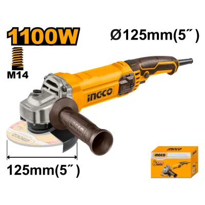 Flex Unghiular 1100W 125mm AG110038 – 12000 rpm, Filet M14, Polizor Unghiular Profesional pentru Taiere si Slefuire
