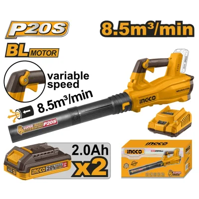 Suflanta Frunze 20V CABLI20428E – Motor Brushless, 0-18500 rpm, 144 km/h, 2 Acumulatori 2.0Ah, Turatie Reglabila