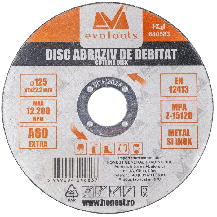 Disc Abraziv de Debitat ETS 115 x 1 mm; #60