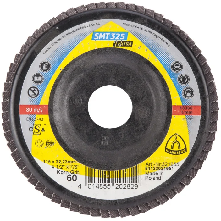 Disc Lamelar Frontal Klingspor 125 mm; 60 granulatie