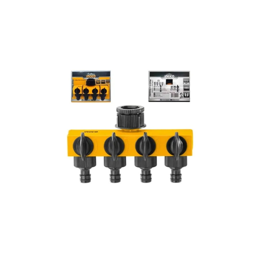 Ramificatie cu 4 Robineti 1"-3/4" INGCO HHC1402