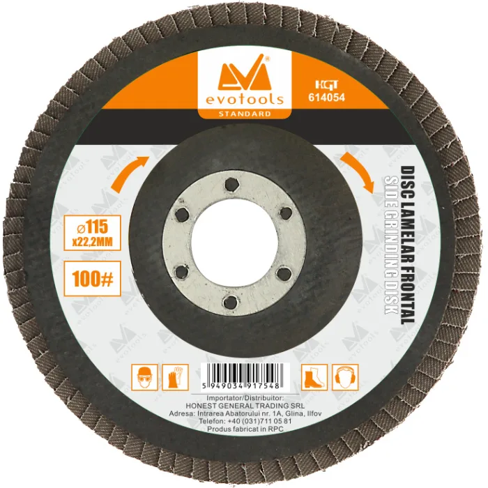 Disc Lamelar Frontal 125 mm, 60 granulatie Evotools 614055