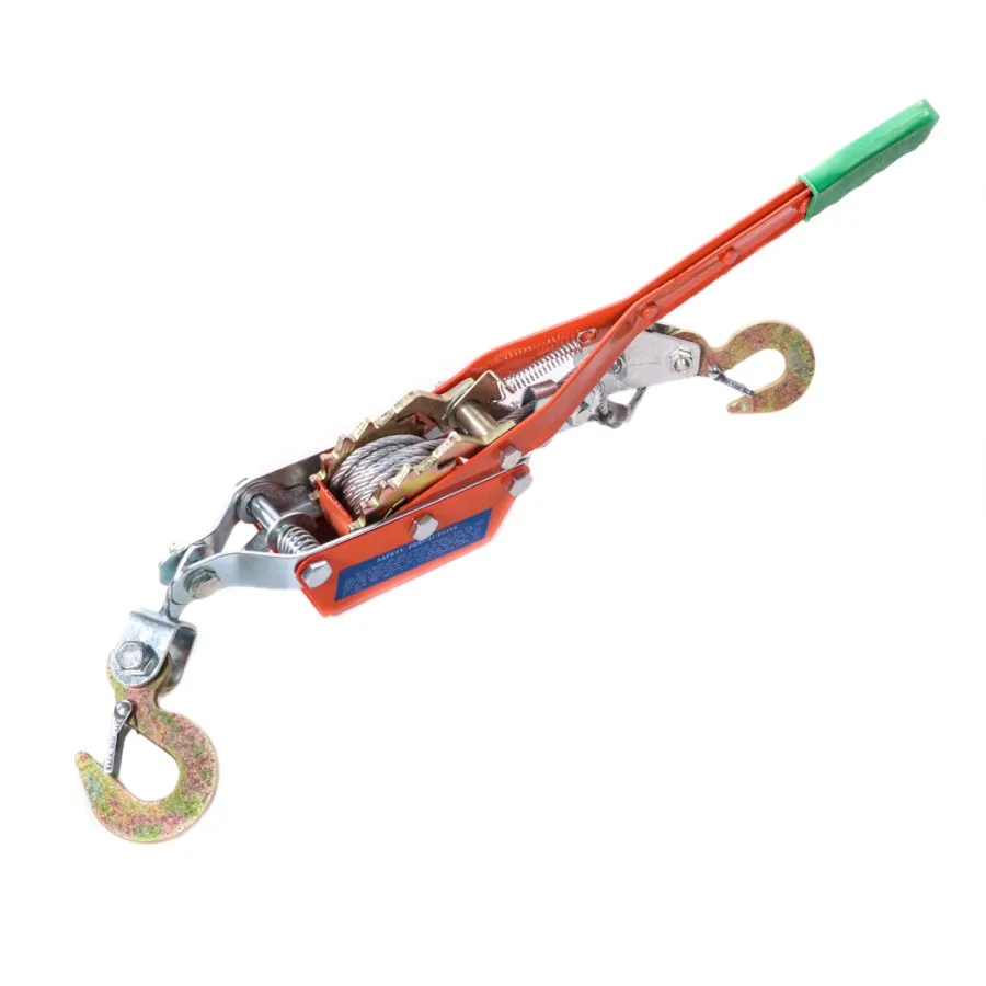 Troliu manual macara cu sufa 2t tone, 6*2300mm, clichet dublu, 2 carlige, mecanism blocare