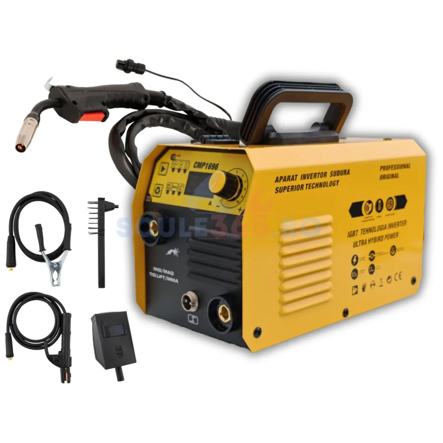 Aparat de sudura tip Invertor cu sarma 495A, MMA/MIG/MAG/TIG afisaj digital, ventilat, URAL MASH IGBT TEHNOLOGY ULTRA HYBRID POWER, CMP1696