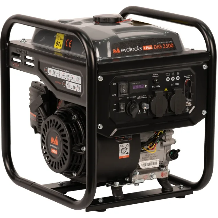 Generator de curent Invertor 3500W, silentios, 4 timpi, 3 ani garantie, Evotools Plus 683429