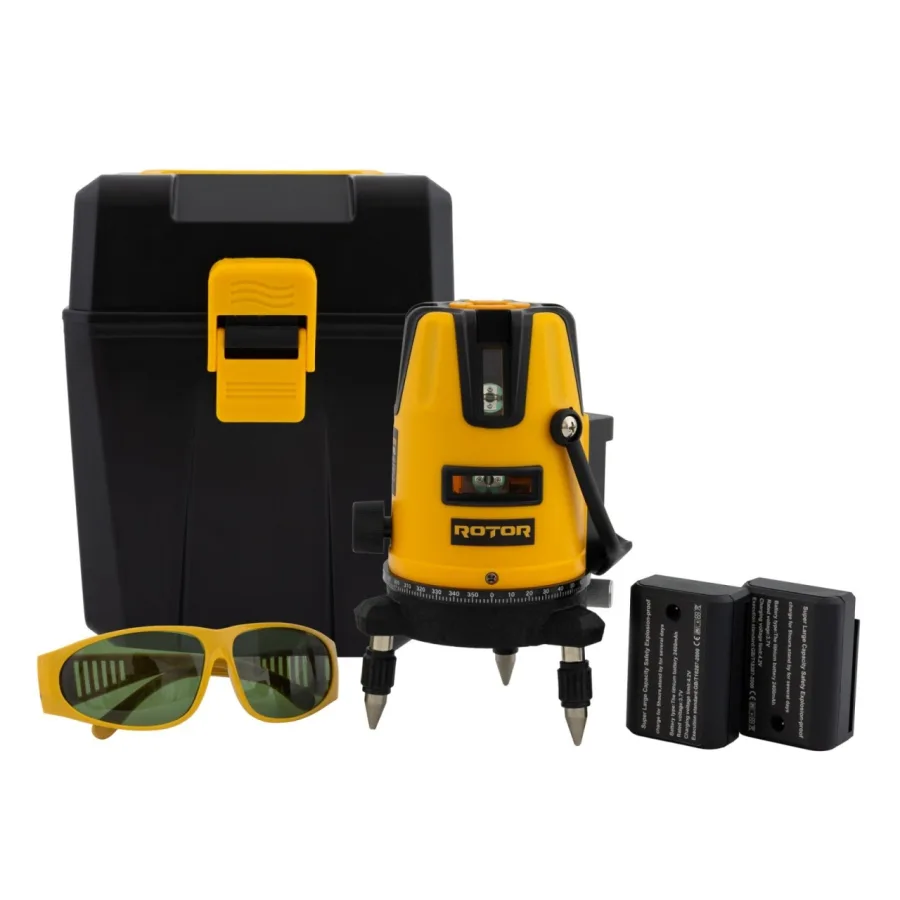 Nivela laser 3D, 40m, 5 sec., clasa 2, cu 2 acumulatori si cutie transport, ROTOR RLE-3D 14623