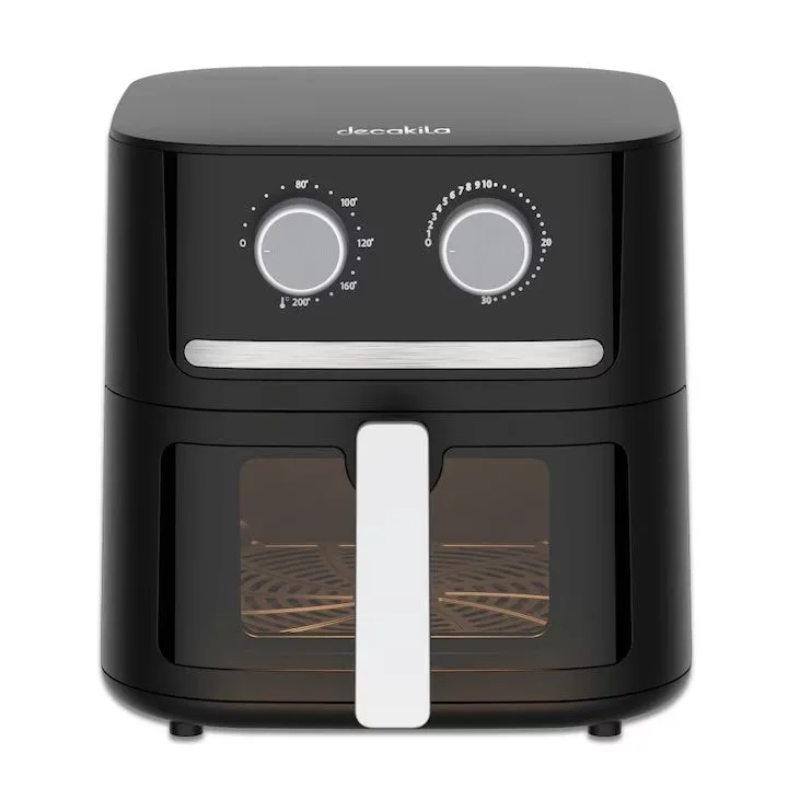 Friteuza cu aer cald 1600W, capacitate 6.5L, cu temporizator si temperatura reglabila, air fryer Decakila KEEC085B