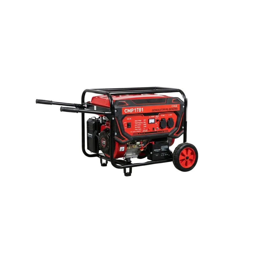 *PORNIRE ELECTRICA* Generator de curent 3000w, rezervor 16l, roti de transport, Regulator Tensiune (AVR), pe benzina 4 timpi Campion PROFESSIONAL CMP1781