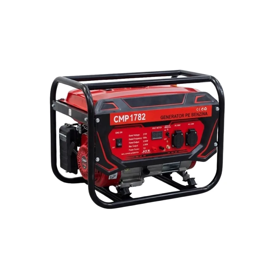 *3000W* Generator de curent 3000w, rezervor 16l, Regulator Tensiune (AVR), pe benzina, motor 4 timpi Campion PROFESSIONAL CMP1782