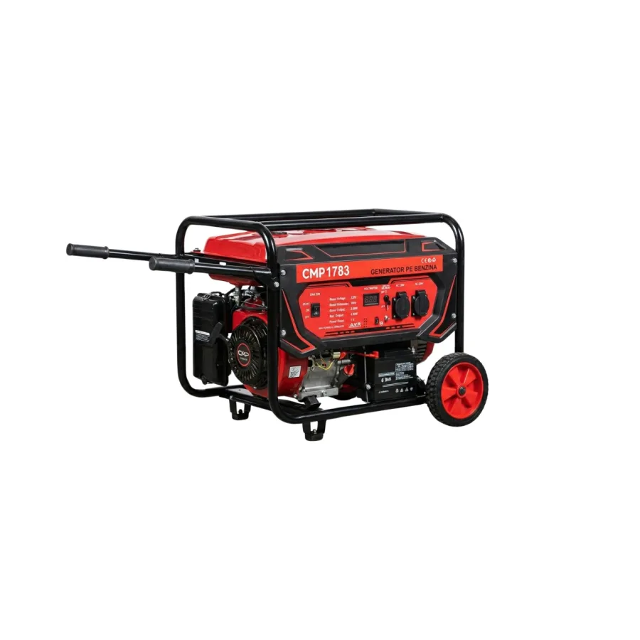 *PORNIRE ELECTRICA* Generator de curent 4000W, rezervor 16l, roti de transport, Regulator Tensiune (AVR), Campion PROFESSIONAL CMP1783