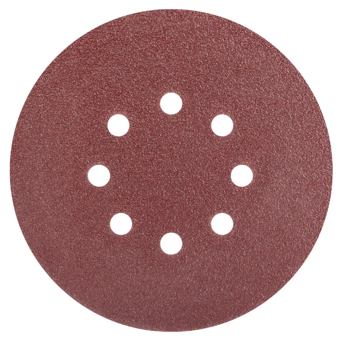Set 5 discuri abrazive 210mm, prindere arici, granulatie 40, 10A, 8 gauri Ø10mm, Evotools 680637