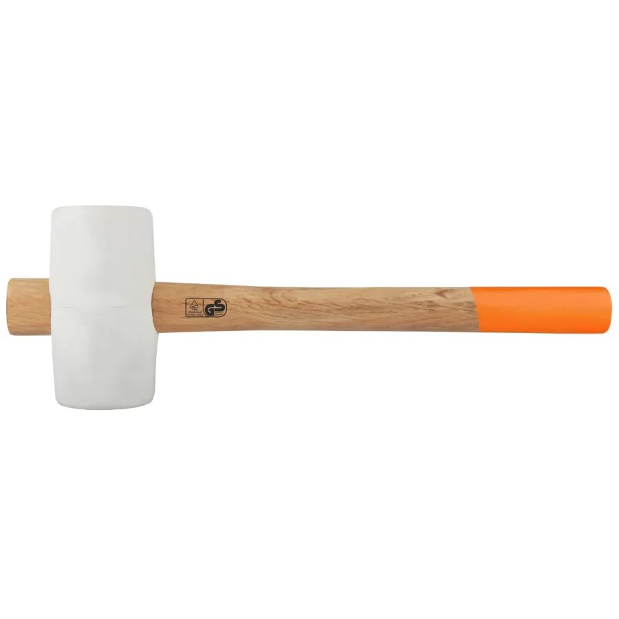 Ciocan cauciuc alb 0.9kg, coada lemn lacuit, EvoTools 601079